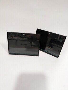 Pair of Black 3"x5" Glass Display Frames.